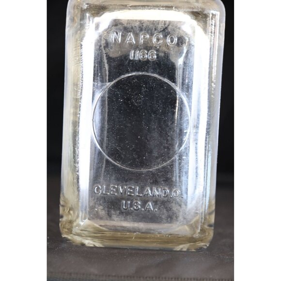 Vintage Green Napco #1166 Art Glass Vase 70s Clear Glass Vase Cut Flower Vase - Picture 3 of 3